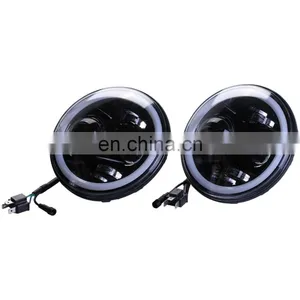 RGB 7 Inch Led Headlight Mobile Phone Control Led Head Lamp for Jeep thumbnail-3