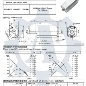 FF-050 15.5 mm Diameter Micro Brush dc Electric Motor thumbnail-2