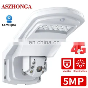 Floodlight IP Camera Wireless 5MP 3G 4G SIM Card Home Security 5X Optical Zoom PTZ HD CCTV Outdoor Surveillance Cam CamHi thumbnail-2
