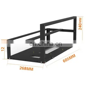 Hot Selling Motherboard Rig Frame 8 GPU Steel Open Air Frame Chassis For Motherboard Case Rack thumbnail-2