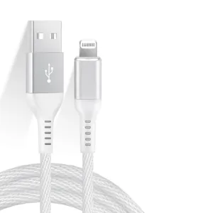 1m C89 Nylon Braided Mfi Certified Usb to Lightning Charging Cable for IPhone 11/12 Mini 13 Pro thumbnail-2
