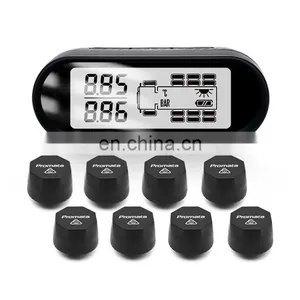 Solar Power Display Wireless Tire Pressure Monitor TPMS for 12 Tires External Tyre Pressure Sensor thumbnail-2