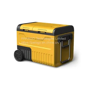 45L DC 12V/24V Compressor Fridge Mobile Freezer Refrigerator With Pull Rod & Wheels Car Home Dual Use thumbnail-2