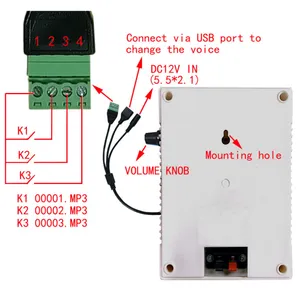 5W DC12V Fire Alarm Speaker Fault Triggers, Wall Mounted Speaker thumbnail-2