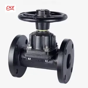 Hot Selling PN10 Cast Iron Body Diaphragm Valve PTFE PFA Lining Diaphragm Valve thumbnail-2