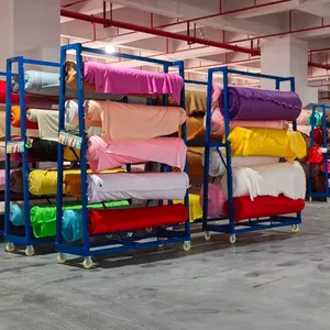 Compartmental Cloth Sorting Trolley | Garment Factory Cart for Fabric Rolls and Cut Parts thumbnail-4