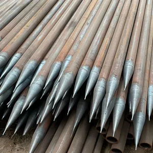 Stock Available Perforated Grouting Piling Steel Tube Injection Grouting Pipe,With Sharp Pointed End for Grouting Work thumbnail-4