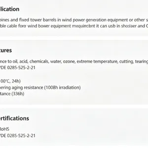 CE Certified Heavy‑Duty Rubber Flexible Cable H07RN‑F, European Standard Outdoor Mobile Power Cable thumbnail-2