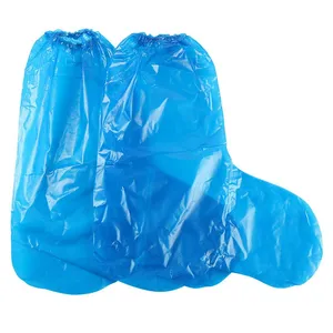 High-Top Disposable Rain Shoe Covers Non-Slip Over-The-Knee Plastic Foot Protective Boot Covers Cycling Rain-Proof for Wholesale thumbnail-4