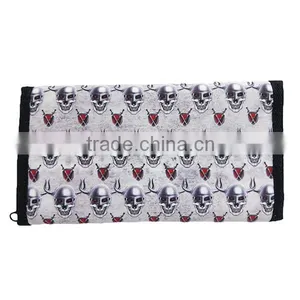 Skeleton Printing Pattern Grey Color Teen Boy Long Wallet thumbnail-3