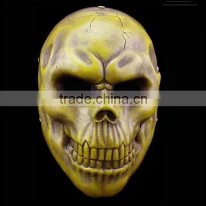 In-stock Latest Halloween Resin Skull Heads Payday 2 Game Skull Masks Wholesale 3colors (White/Beige/bronze) thumbnail-6