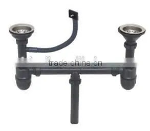 Double Bowl Top Mount Stainless Steel Sink With Top Quality HD8448 thumbnail-3