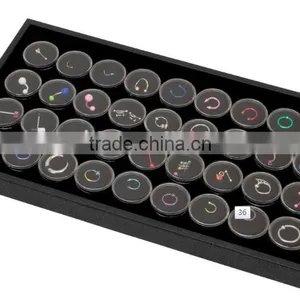 Stackable Large Gift Tray Wooden Small Jewelry Display Leather Covered S1354 thumbnail-1