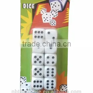 Melamine White Plstic Dice Set thumbnail-1