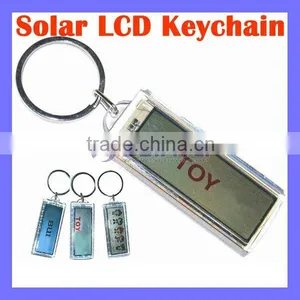 No Battery Color LCD Solar Keychain Screen Promotion Gift thumbnail-1