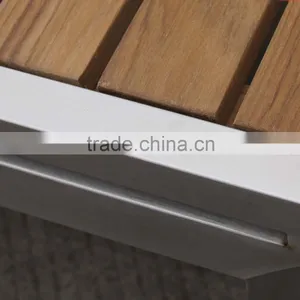 New Design Simple Leisure 1 Set Stainless Steel Teak Pool Luxury Chaise Lounge thumbnail-5