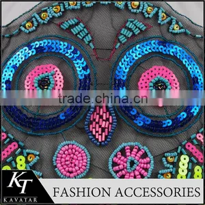 Decorative Animal Logo Sequins Patch/Black Lace Patch thumbnail-2