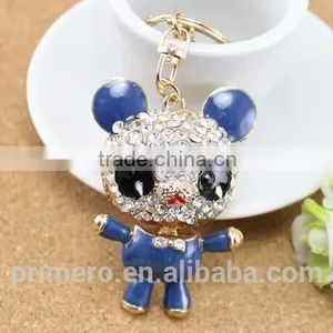 Panda Shape Keyring Cute Pendant Charm Crystal Purse Bag Car Key Chain thumbnail-6