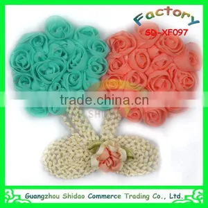 New Design Hot Sale DIY Cute Fabric Chiffon Decoration Flower for Children Garment Decoration thumbnail-1
