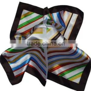 Fashion Strip Silk Scarf thumbnail-1