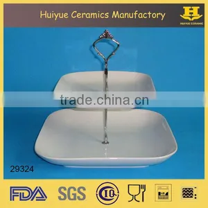Ceramic 2-tierd Party Plates, Cake Ceramic Plate thumbnail-1