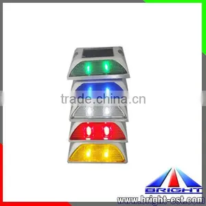 Solar Led Traffic Warning Light ,LED Aluminum Alloy Roadway Safety Cat Eye / Road Stud Led Light thumbnail-5