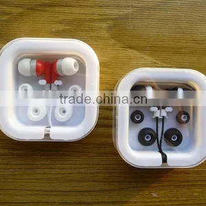 Square Shape Promotion Colorful Cute and Pocket Cheap Earphone Case thumbnail-1