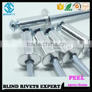 HOT SELLING OPEN END FACTORY ALUMINUM STEEL BLIND PEEL RIVETS thumbnail-2