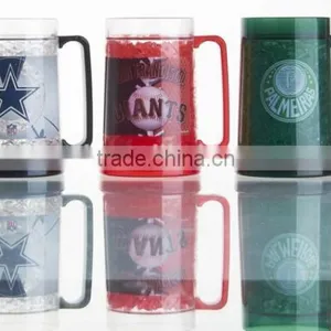 Plastic Double Wall Ice Beer Mug With Gel,freezer Mug,ice Mug thumbnail-2