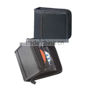 Desktop Leather CD/DVD Organizer With Zip thumbnail-1