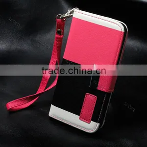 Colorful PU Leather Book Case for Iphone 5 With Card Slots Inside thumbnail-1
