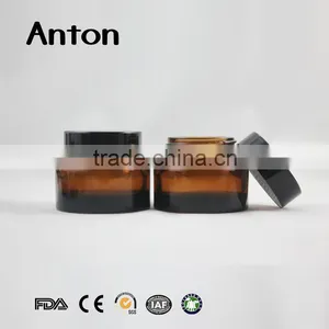60g Amber Glass Jar for Make-up Cosmetics With Cap thumbnail-1