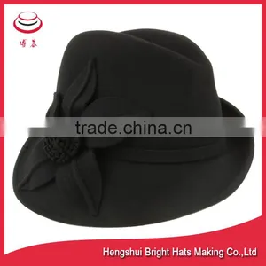 Newly Designed Lady's Wool Felt Fedora Hat thumbnail-3