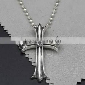 Gothic Punk Style Vintage Antique Men's 925 Sterling Silver Tribal Cross Pendant Necklace Pendant For Men thumbnail-3