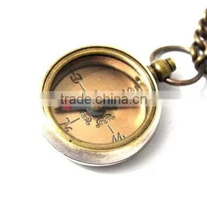 Brass Magnetic Direction Compass Locket Compass 13330 thumbnail-2