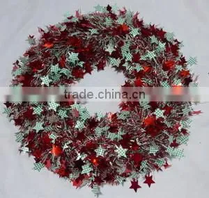 New Design 46cm PET Indoor Xmas Decoration Wreath thumbnail-3