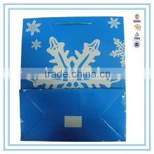 Wholesale Express Blue Snowflake Cheap Paper Bag Printing thumbnail-4