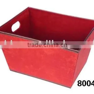 PVC Leather Storage Gift Basket thumbnail-1