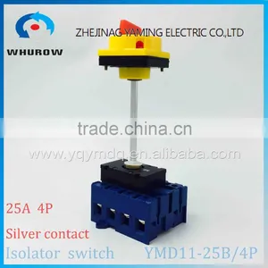 Isolator Switch YMD11-25B 4P 690V With Padlock Aluminum Pole 25A Emergency Stop On-off Operation Outside Electrical Cabinet thumbnail-1