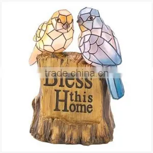 Polyresin Blessing Birds Solar Statue thumbnail-1
