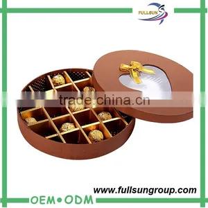 Set up Ribbon Cardboard Packaging Chocolate Round Box Quality Choice thumbnail-1