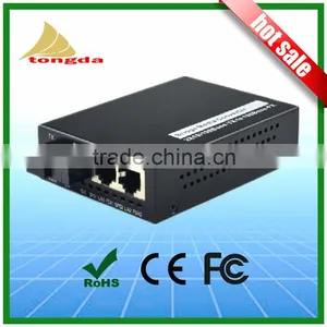 1 Fiber to 2 UTP Unmanaged 20km 10/100Mbps Megabit Ethernet Fiber Switch IP Camera thumbnail-1