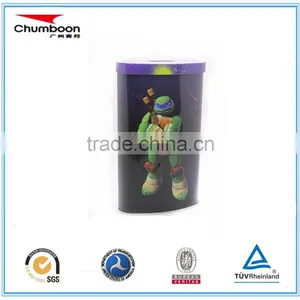 Good Price Oval Coin Bank Tin Can / CMYK Cute Child Metal Coin Box / Embossed Coin Bank Can thumbnail-1