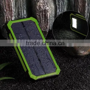 2016 Trending Products 12000mah Solar Power Bank Charger With Led Light thumbnail-2