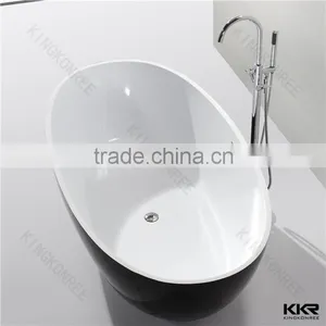 Kingkonree Modern Design Round Big Soaking Freestanding BathTub thumbnail-1