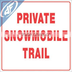 Dingfei Signs White Plastic 12" Private Trail Reflective Sign thumbnail-1