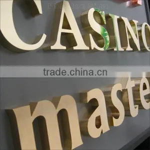 Beautiful Golden Plated Metal Letters Signage thumbnail-4