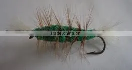 Green Bomber Salmon Dry Fly Pattern thumbnail-1