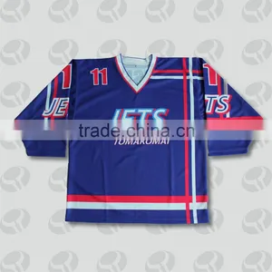 2016 Wholesale Team Set Sublimated Custom Blank Ice Hockey Jerseys thumbnail-1
