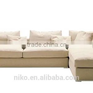 New Collection Omega High Quality Cotton and Linen Fabric Solid Wood Legs Feather Sofa Set thumbnail-3